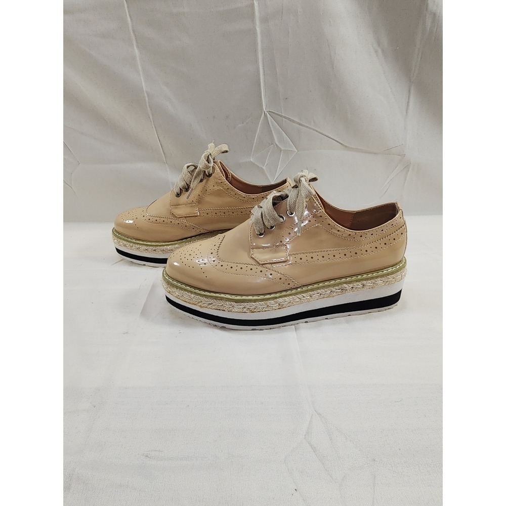 Nature Breeze Women Leatherette Espadrille Flatform Spectator Shoes Luv-01 Sz 9‎